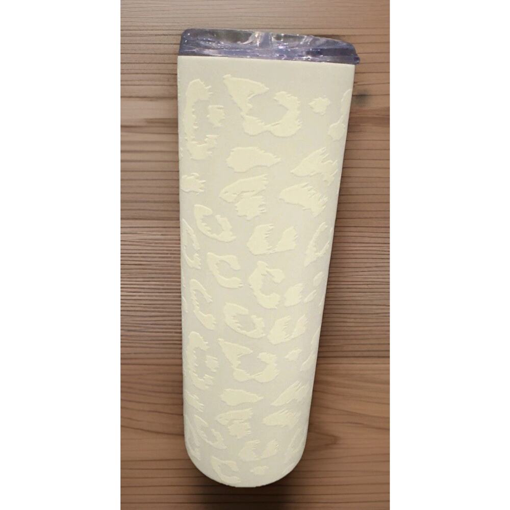 Modern Expressions Slim Leopard Mug 21.6 oz White Leopard Coffee Cup
